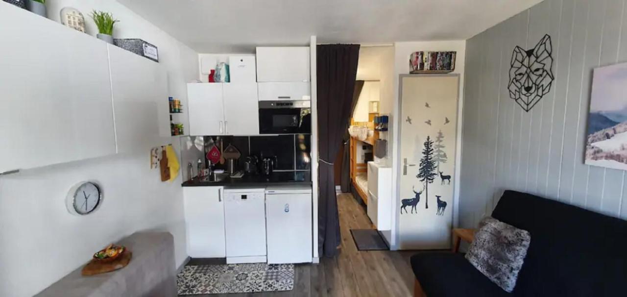 Studio 2 alpes, lumineux plein ouest, balcon, parking, pied piste petite aiguille Les Deux Alpes Extérieur photo