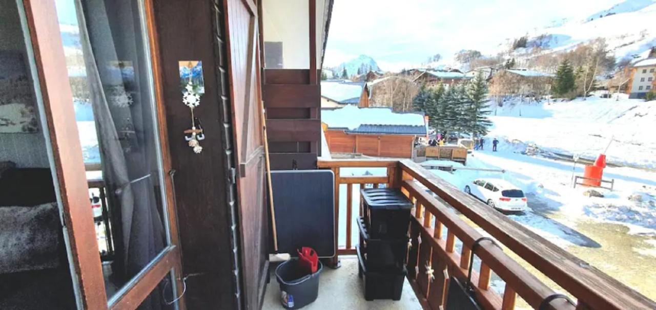 Studio 2 alpes, lumineux plein ouest, balcon, parking, pied piste petite aiguille Les Deux Alpes Extérieur photo